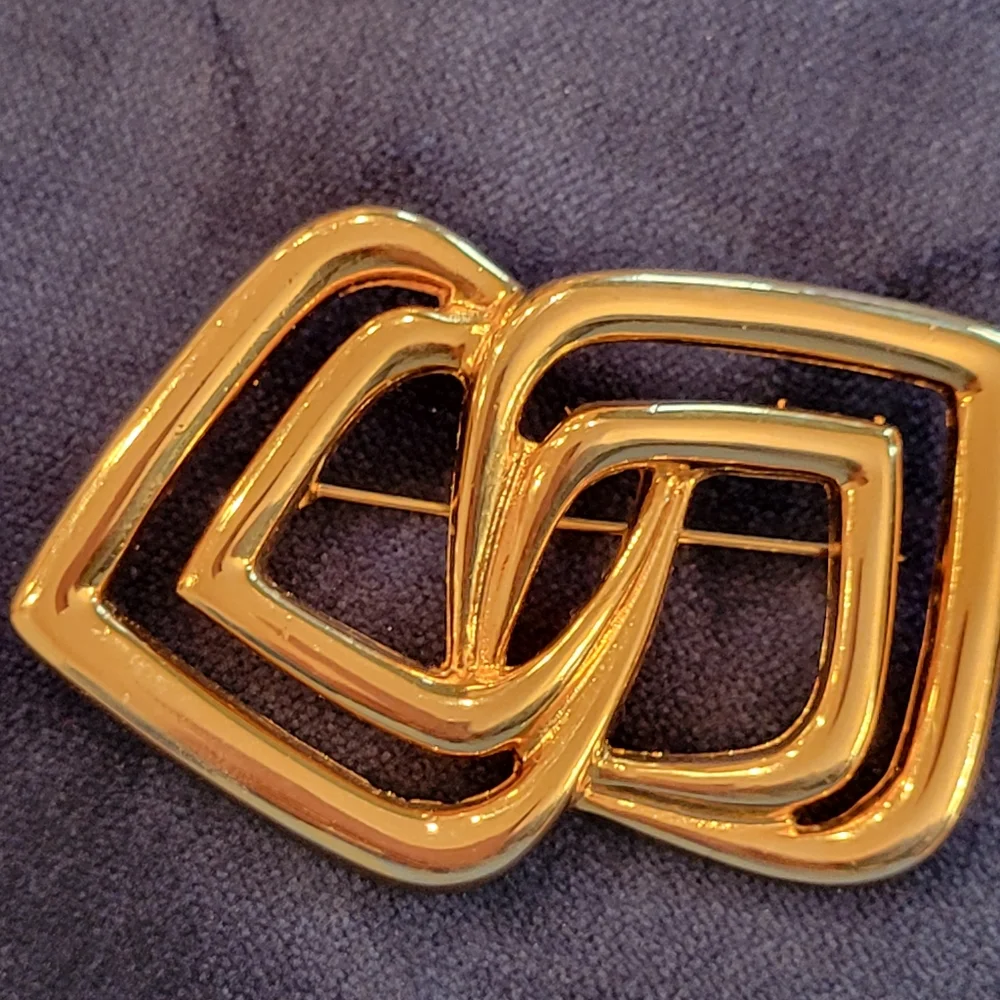Trio of Brooches ~ Vintage ~ Sarah Coventry ~ Napier ~ Mosaic ~ Gold-Tone ~ Nice